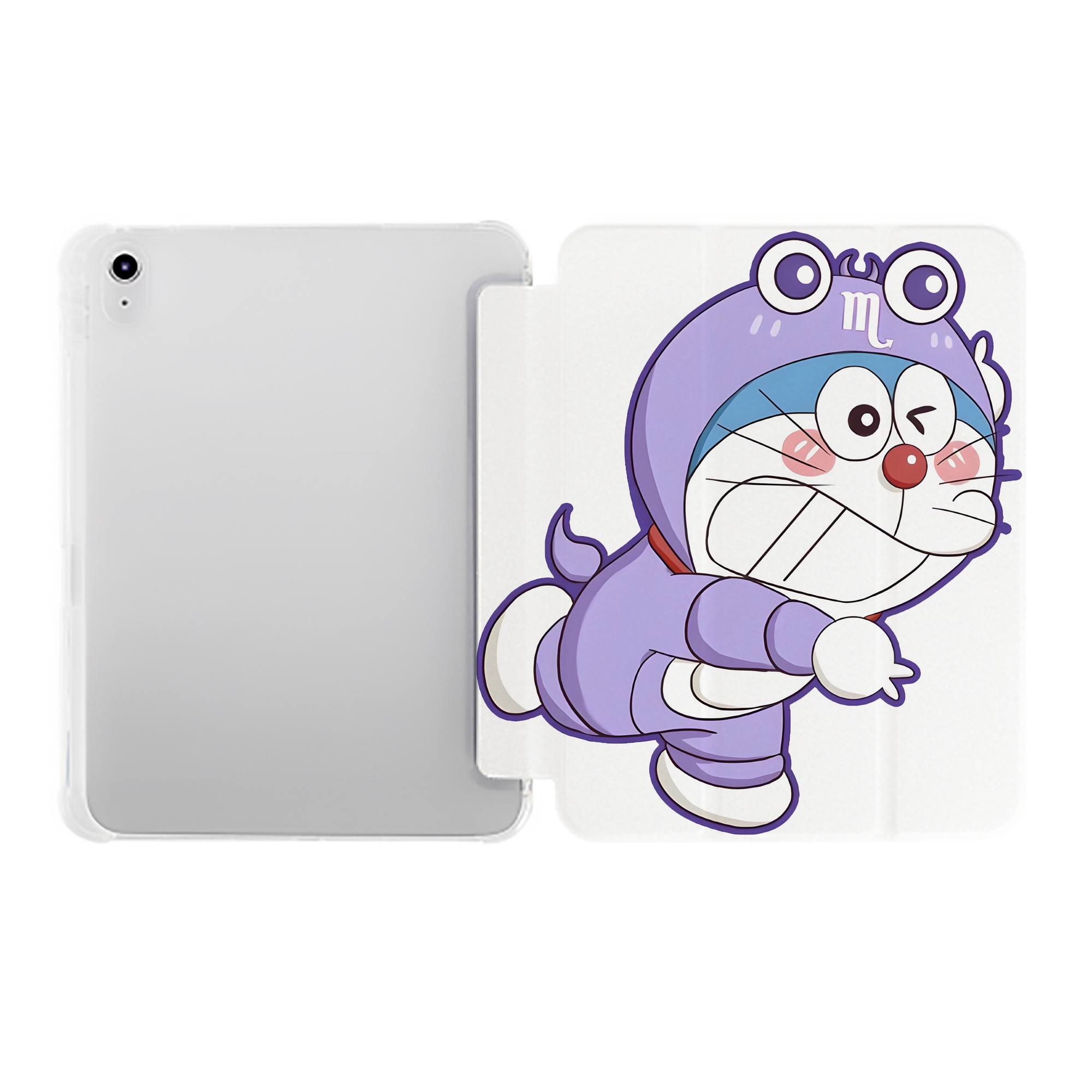 （画像用） ドラえもん Doraemon IPad ケース ペン収納付き 三つ折りスタンド PUレザー×シリコン 対応機種9.5/10.5/10.9インチ